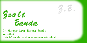 zsolt banda business card